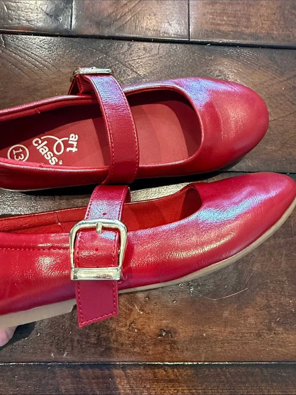 art class Cherry Red Mary Jane Girls' Dress Shoes